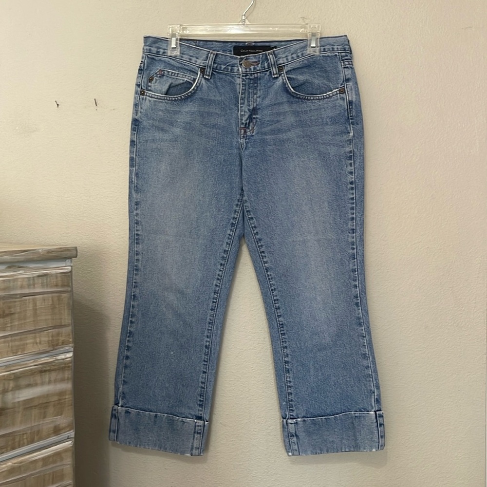CALVIN KLEIN WOMEN'S SIZE 8 CUFFFED CAPRI JEANS